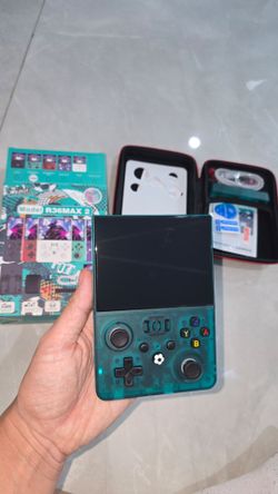 Newest R36MAX 2 Retro Handheld Game Console, 4.5 Inch IPS HD Screen Inch, Green
