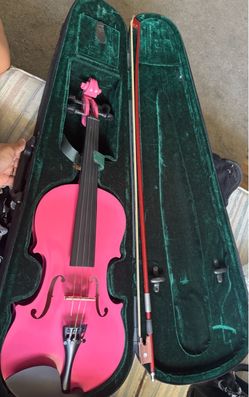 Beginner Pink Violin with Bow and Case