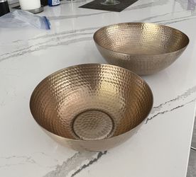 Two Decorative Metal Bowls