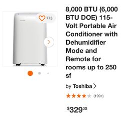 TOSHIBA Portable AC **Read Description**