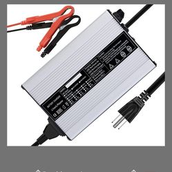 48V/58.4V 8A LiFePO4 Lithium Battery Smart Charger 110V 120V 500W For 16S 48V Lithium Iron Phosphate Charger With Clamps Cooling Fan Or Automotive Car