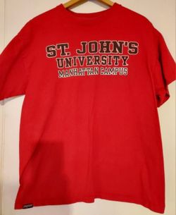 St. John’s University Manhattan Campus Shirt Size Large Red