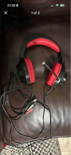 Black and Red Gaming Headset with Mic