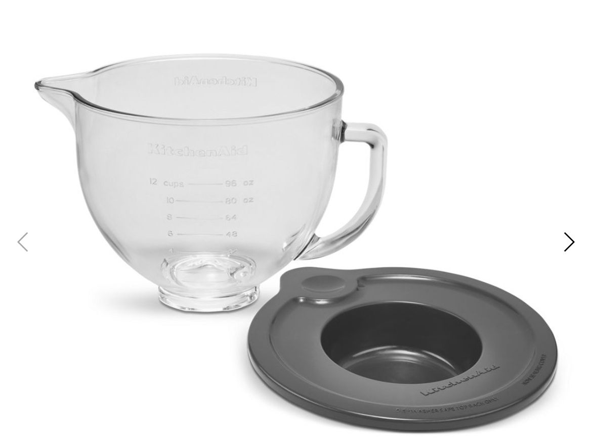 5 Quart Tilt-Head Glass Bowl with Measurement Markings & Lid 5 Quart Tilt-Head Glass Bowl with Measurement Markings & Lid  5 QUART TILT-HEAD GLASS BOW