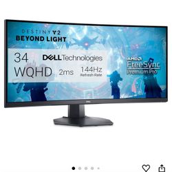 Dell 34” Curved Gaming Monitor 144hz 