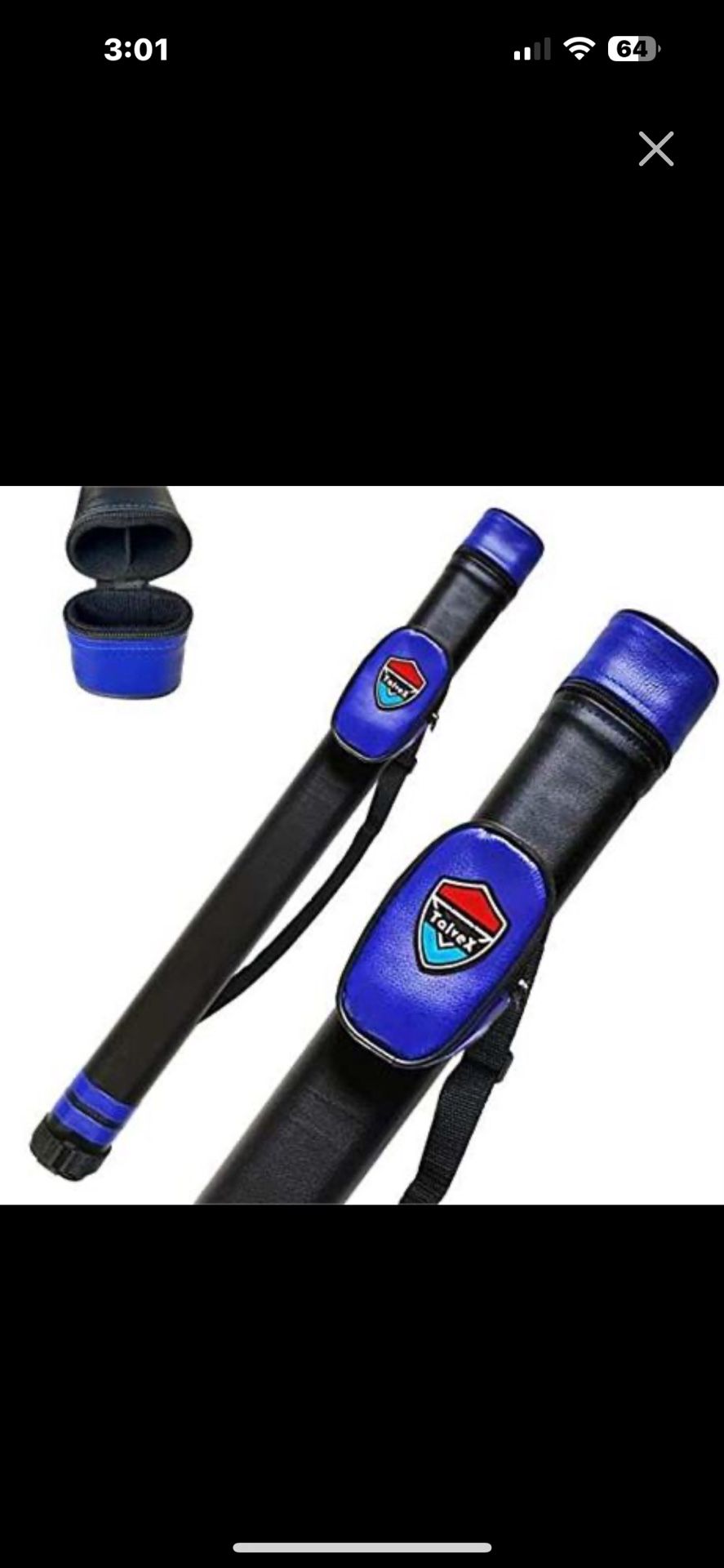 Hard cue case Pool Cue Billiard Stick Carrying Case(Holds 1 Butt/1 Shaft)