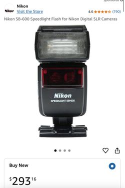 Nikon SB-600 Speedlight Flash for Nikon Digital SLR Cameras