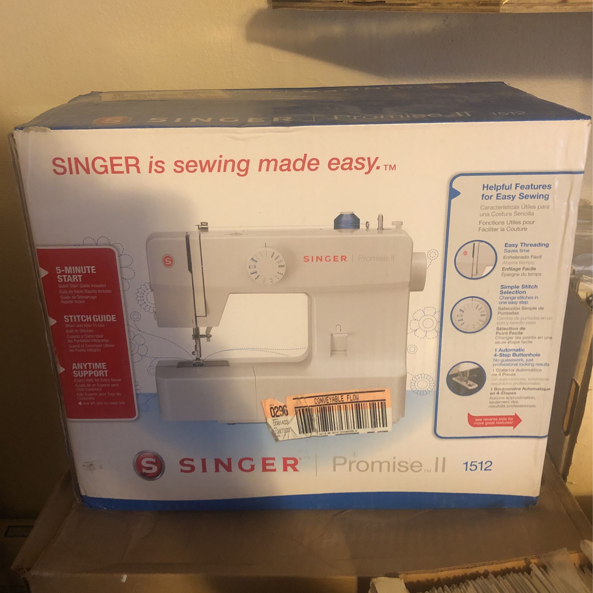 Brand new singer promise to 1512 sewing machine
