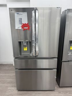 LG - Standard-Depth MAX 28.6 Cu. Ft. 4-Door French Door Smart Refrigerator with Full-Convert Drawer - Stainless Steel Model: LF29H8330S