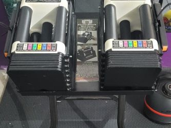 POWER BLOCK ADJUSTABLE DUMBELLS W/Stand