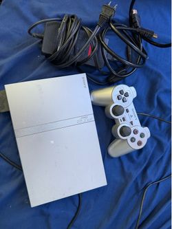 PlayStation 2 silver slim model