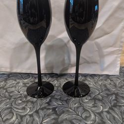 Black Wine Glasses 