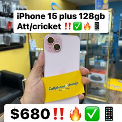 iPhone 15 Plus 128gb Att/Cricket 