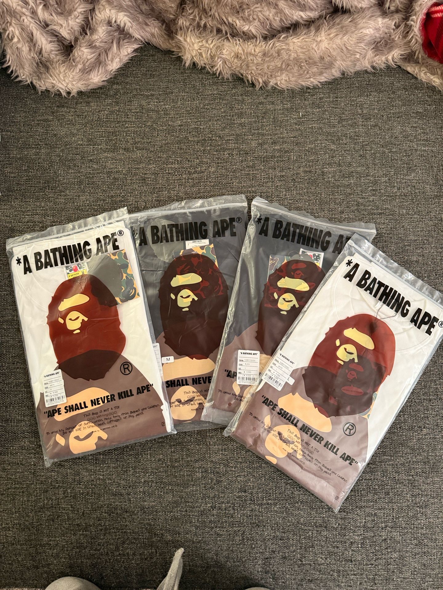 🔥 BAPE A Bathing Ape Tees (Brand New, Sealed) – Size M & L