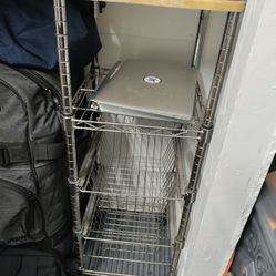 Chrome Rolling Shelve/ Organizer