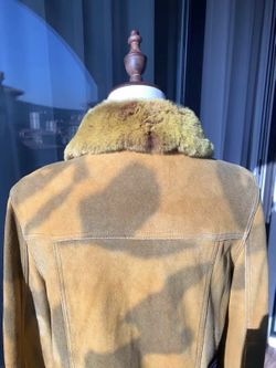 Orange Double-Sided Knitted Fox Fur Coat – Size S