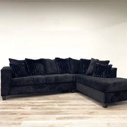 New Black Sectional 