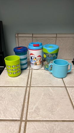 Water bottles and cups