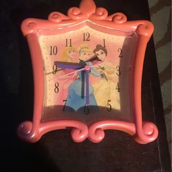Disney Princess Quartz Wall Clock Cinderella Pink Children’s