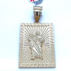 14Kt Yellow Gold San Judas Pendant 5.54g 200510