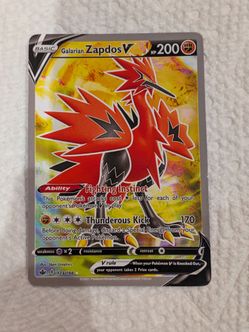 Galarian Zapdos V (Secret ) Brilliant Star Pokemon Card