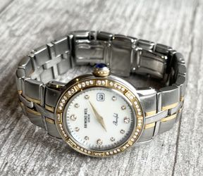 Womans SOLID 18k & Stainless + 💎 Swiss Made Watch