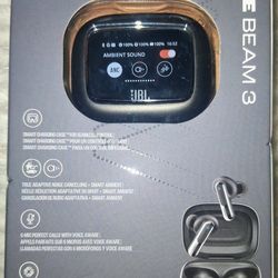 JBL Live Beam 3 Wireless Earbuds with Touchscreen Case – Brand New