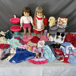 Pleasant Company American Girl 2 Dolls Huge Lot Clothes & Accessories