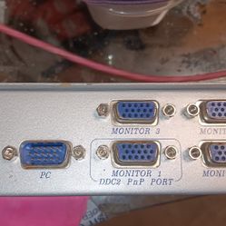4 Port Video Splitter  9v 150 mhz