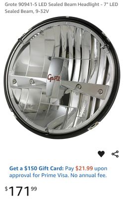 
Grote 90941-5 LED Sealed Beam Headlight - 7" LED Sealed Beam, 9-32V
