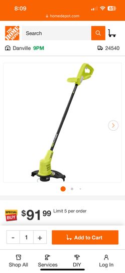 Ryobi Trimmer Tool Only No Battery 