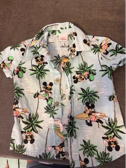 Toddler Mickey Mouse Hawaiian Shirt Size 3T