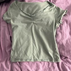 Sage green crop top