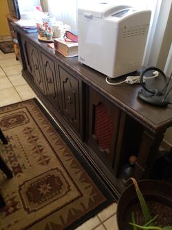 Vintage Stereo Furniture Turntable With 8 Track