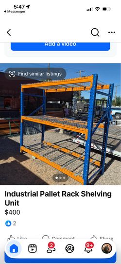 Storage and pallet racking multiple sizes, height, lengths, and depth