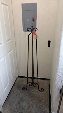 wrought iron floor easel