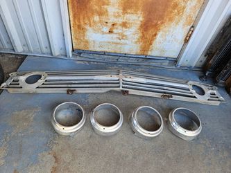 1960 impala grille, emblem housing, headlight rings