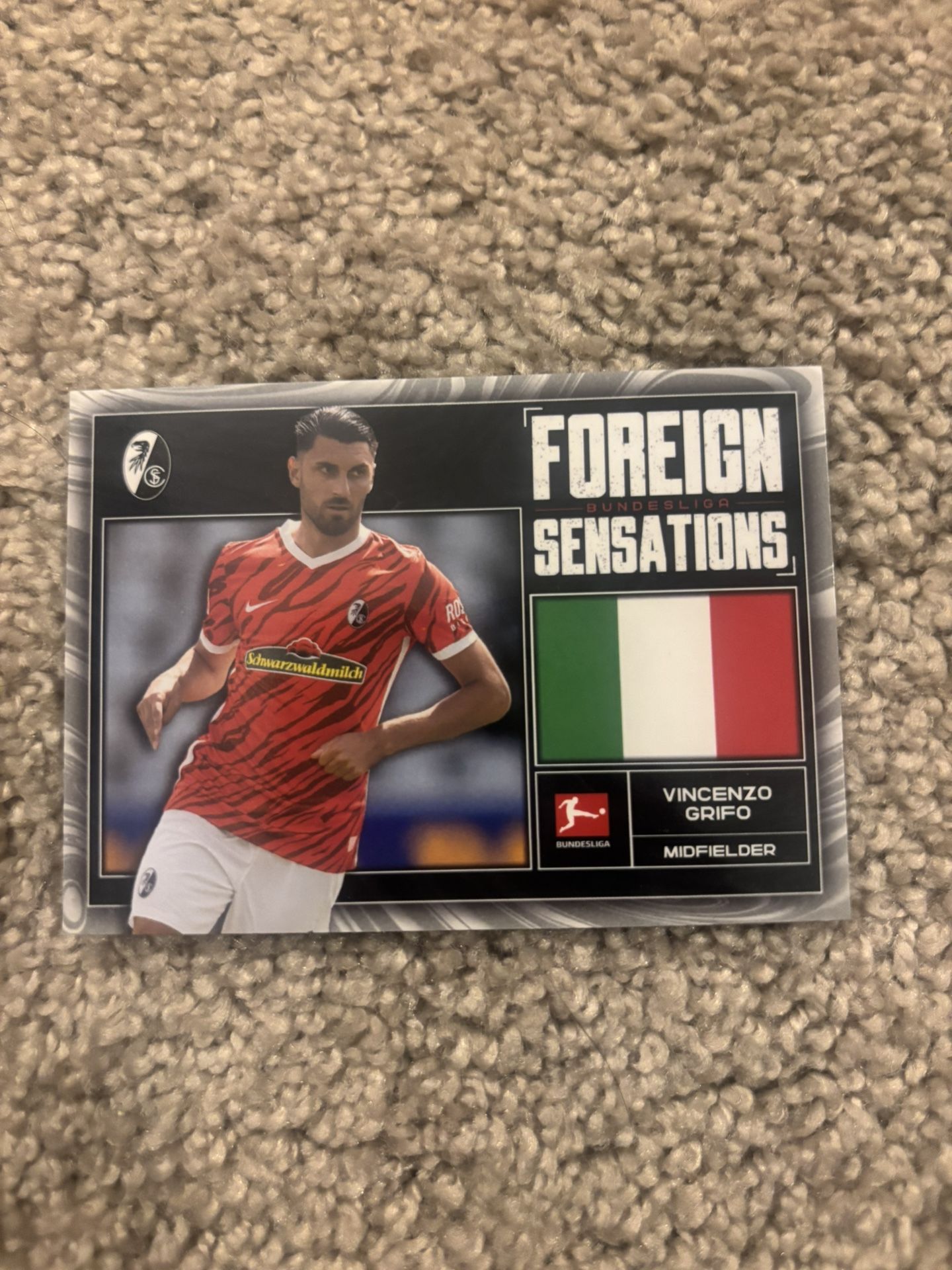2021-22 Topps Bundesliga Foreign Sensations #FBS-VG Vincenzo Grifo SPORT-CLUB FREIBURG Official German Soccer League Trading Card in Raw