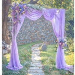 Lavender Wedding Arch Draping