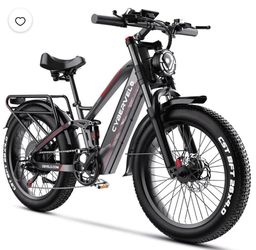 CBVELO Electric Bike for Adults, 5000W Ebike, 50MPH 100Miles Electric Mountain Bike, 26"Fat Tire with 60V 50AH Battery Full Suspension Electric Cruise
