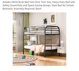 Twin Size Bunk Bed With Mattress