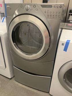 Whirlpool front load electric dryer working perfectly with 4 months warranty
