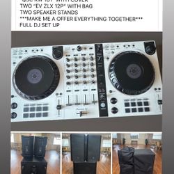 DJ EQUIPMENT FOR SALE QSC KW181,EV ZLX 12P,DDJ FLX6 WHITE -“PRICE CAN BE NEGOTIABLE”
