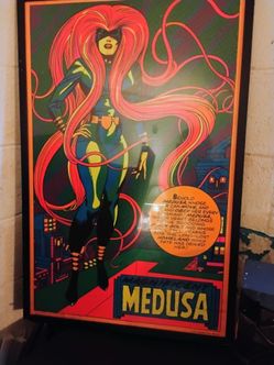 Authentic Medusa third eye black light poster 1971