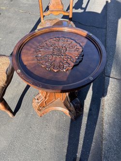 Glass and wood table