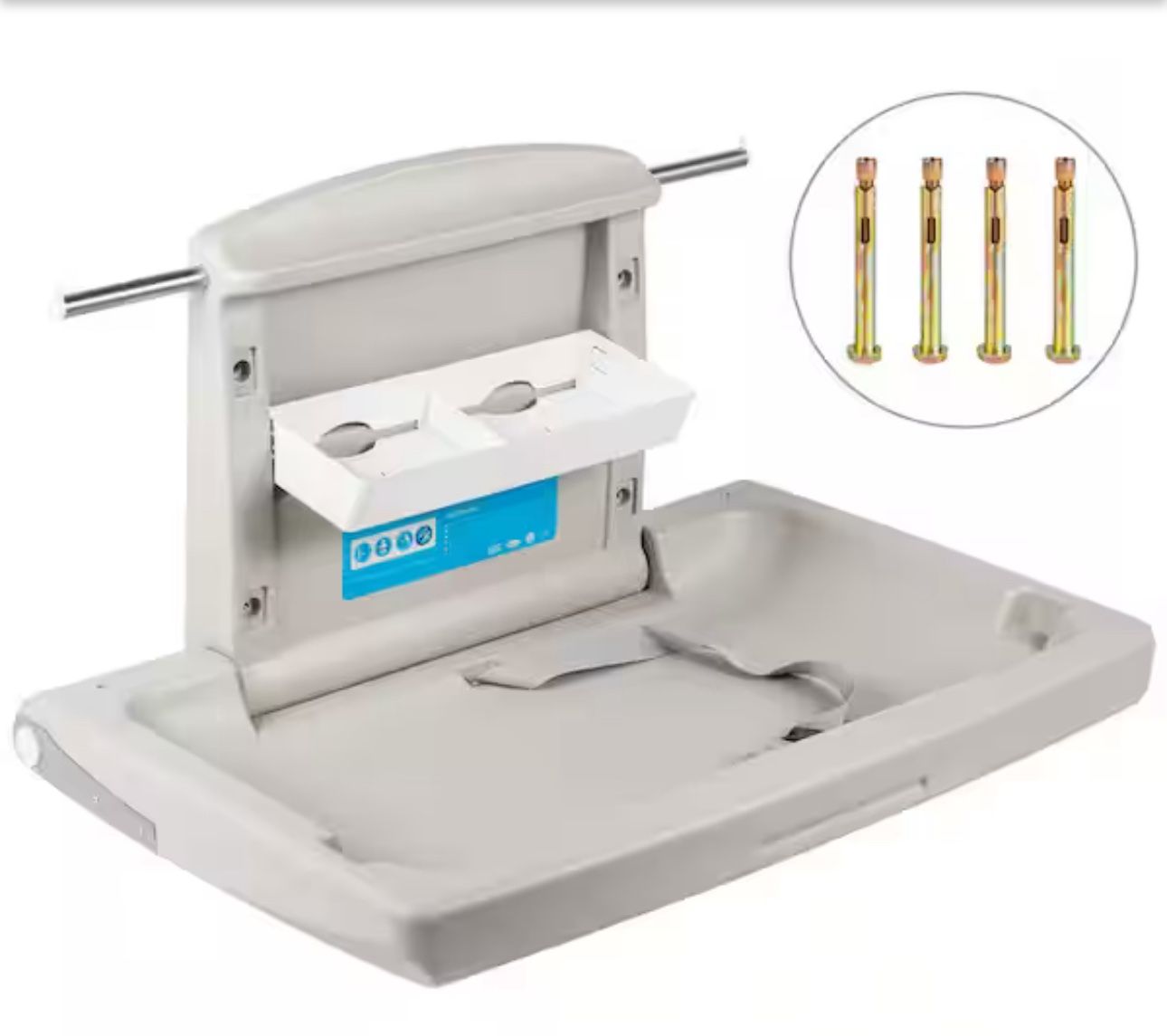 Horizontal Baby Changing Table Wall-mounted Baby Diaper Changing Station Vertical Fold Down Baby Changing Table