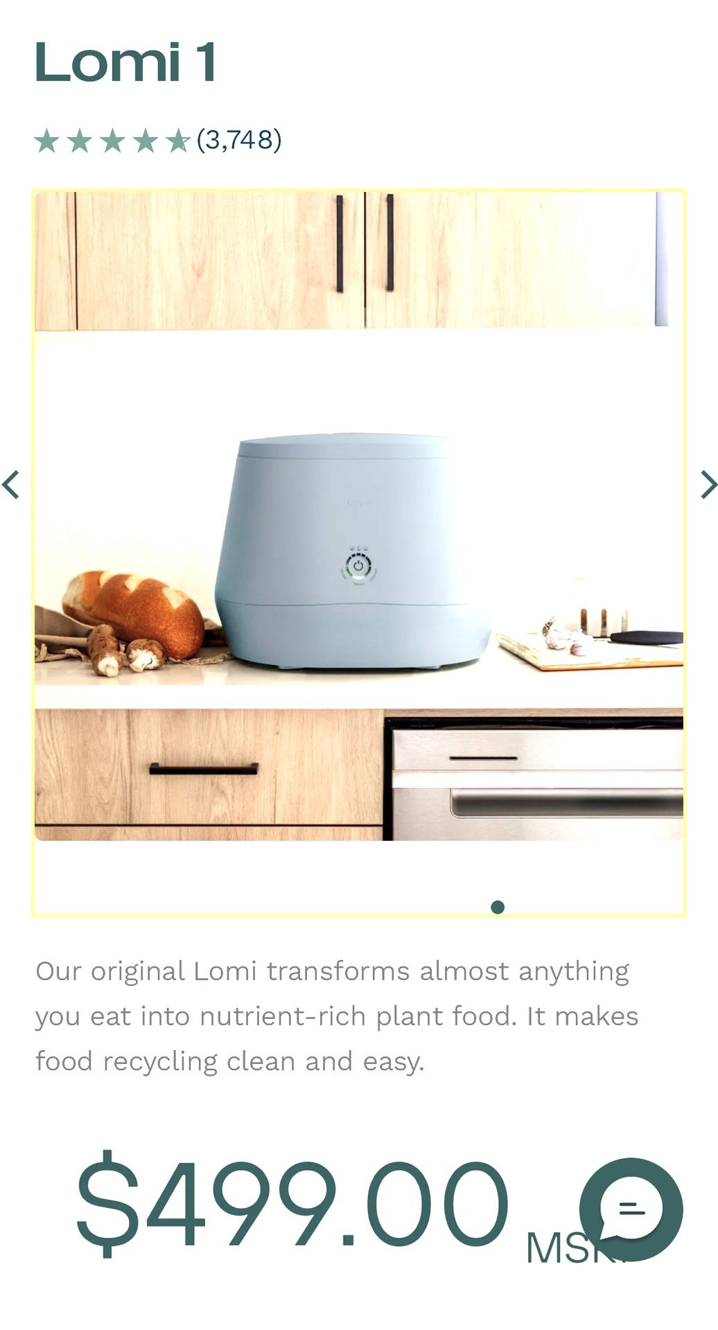 Lomi 1 Kitchen Countertop Composter