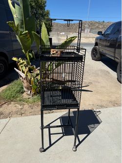 Large Bird Cage with Stand – Pull-Out Trays – $70 OBO