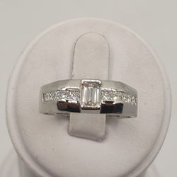 14k White Gold Mens 1.40ctw Diamond Ring