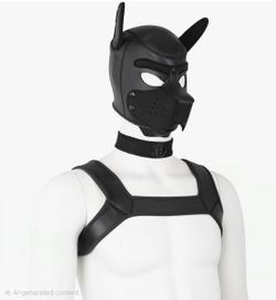 Adults Neoprene Puppy Hood Costume Animal